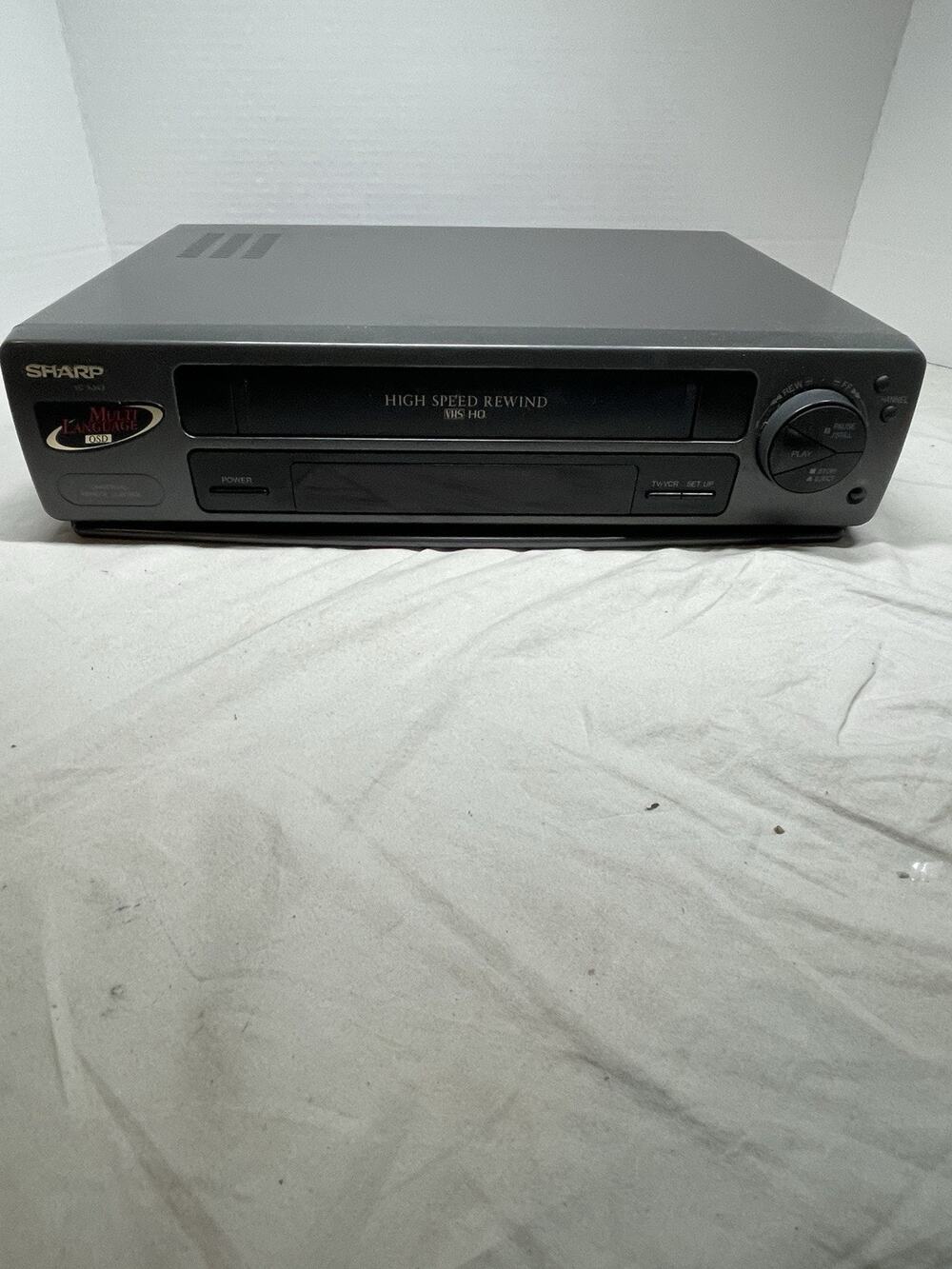 Sharp VC-A343U VHS HQ VCR player/recorder High Speed rewind-No remote-Works!!!